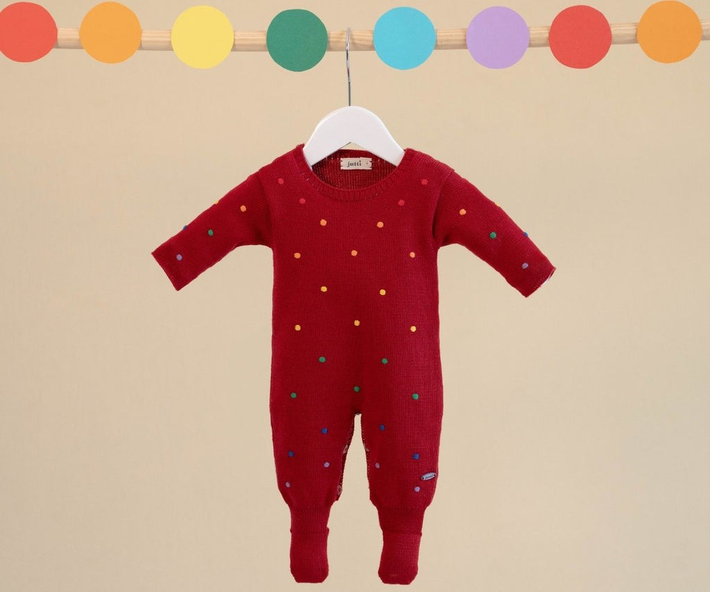 Red Pipoca Colorida Newborn Set